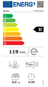 Stegotirio Rouxon Hisense DH3S802BW2 8 kg D me antlia thermotitas.